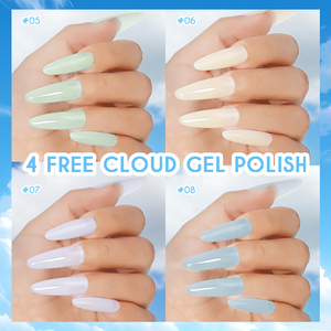 4 vernis à ongles en gel Cloud Gel Polish PANTONE Cloud White <span class=keywords><strong>Nude</strong></span> Pastel Tones, style minimaliste, respectueux de l'environnement, longue tenue, sans produits chimiques nocifs - Product Image 2
