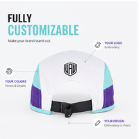 Casquette de sport à 7 panneaux avec logo brodé personnalisé OEM, légèrement incurvée, pour la course à pied, avec trous découpés au laser, style baseball