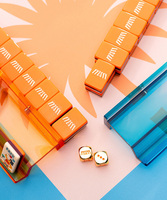Jeu de tuiles de mahjong en acrylique de luxe américain moderne personnalisé - Portable et résistant à l'eau, écologique pour les collectionneurs et les divertissements
