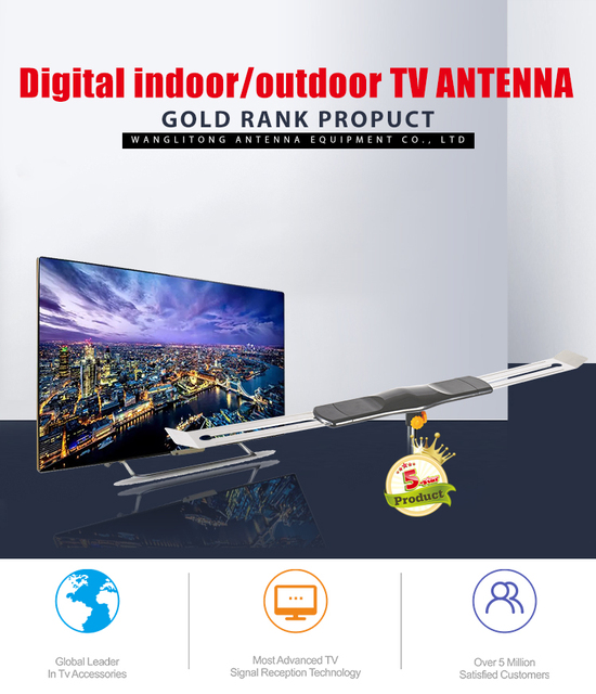 WA-8801A High Quality High Gain UHF/VHF Digital HDTV Amplifier Outdoor Antenna with 4K Strong Signal Reception for Freeview DVBT