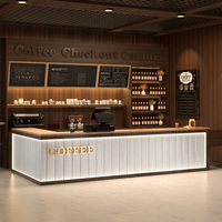 Comptoir de Bar en Bois Massif Simple et Moderne Personnalisable Style Industriel Réception pour Café Thé Boutiques Entreprise Utilisation Comptoirs de Réception