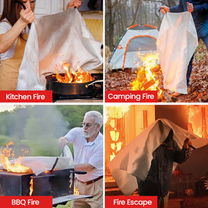 ผ้าใยแก้วทนความร้อนสูง SuiHua En1869 สำหรับครัว ป้องกันไฟไหม้ ใช้กับเครื่องดับเพลิง ผ้าห่มฉุกเฉินสำหรับบ้าน - Product Image 2