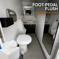 Wetruth Remorque Sanitaire Mobile Portable avec Toilettes, Douche et Installation Facile pour Écoles, Parcs et Lieux Publics
