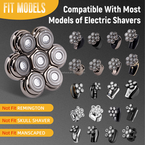 Cabezales de Repuesto para Afeitadora de 7 Cuchillas, Cabezal de Repuesto Universal para Afeitadora Eléctrica, Maquinilla de Afeitar Eléctrica para <span class=keywords><strong>Hombre</strong></span> 7D Plateada - Product Image 3