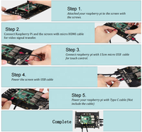 Pantalla táctil Industrial de 7 pulgadas, Monitor Lcd de raspberry pi, multipunto