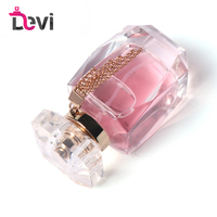 Flacons de parfum carrés en verre Devi 50ML, flacon de parfum Pink Lady rechargeable, atomiseur, conteneur vide, carton, design personnalisé