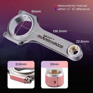 ก้านสูบแบบ H-Beam สำหรับเครื่องยนต์ <span class=keywords><strong>SR20DE</strong></span> SR20 สำหรับรถยนต์นิสสัน S13 S14 ซิลเวีย 180SX 200SX พัลซาร์ SR20DET ขนาด 136.3 มม. - Product Image 6