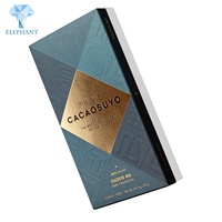 Boîte d'Emballage Pliante Haut de Gamme Luxe Dorée Qualité Alimentaire pour Barres de Chocolat Sucrées avec Logo Personnalisé