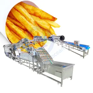 Línea de producción automática de patatas fritas congeladas OCEAN, máquina para hacer mini patatas fritas compuestas, Pakistán