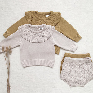 Vente flash : Ensemble de vêtements pour bébé en tricot d'automne, haut à manches longues et short, 1 ensemble - Product Image 4
