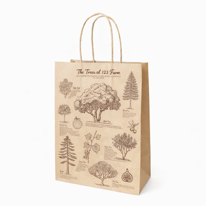 Sacs de shopping en papier kraft brun personnalisés avec poignées, sacs d'emballage en papier écologiques, fournisseur en gros - Product Image 1