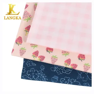 Langka coton lycra impression numérique tissu spandex tricoté par le yard pour bébé pyjamas vêtements pour enfants