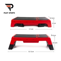Plateforme d'entraînement multifonctionnelle réglable PILOTSPORTS, banc d'exercice aérobique pliable avec espace de rangement pour la salle de sport à domicile