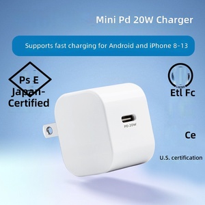 <span class=keywords><strong>Cargador</strong></span> <span class=keywords><strong>de</strong></span> Teléfono Móvil con Doble Puerto USB-C <span class=keywords><strong>de</strong></span> Carga Rápida ETL US PD20W para Japón con Certificación PSE - Product Image 5