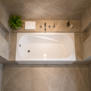 <span class=keywords><strong>Baignoire</strong></span> intégrée dans un encastrement avec <span class=keywords><strong>tablier</strong></span> intégré pour suite d'hôtel <span class=keywords><strong>de</strong></span> luxe, <span class=keywords><strong>prix</strong></span> <span class=keywords><strong>de</strong></span> gros direct usine, installation à trois parois en acrylique - Product Image 2