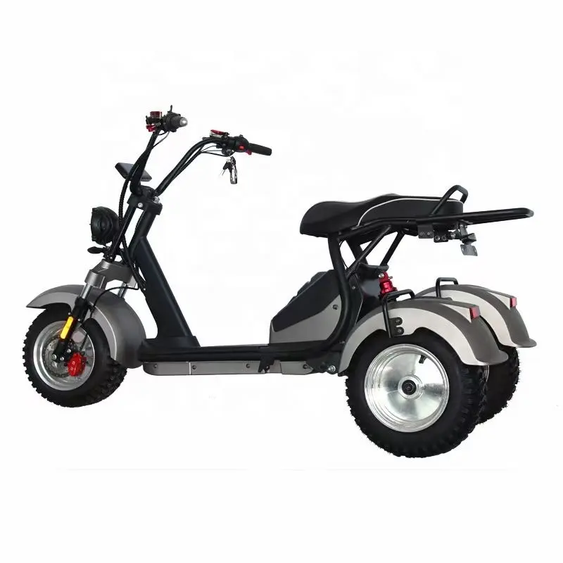 Entrepôt US/EU Tricycle de vélo électrique à 3 roues Nouveau tricycle électrique motorisé pour adultes Scooter à 3 roues Pneus tout-terrain