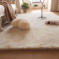 Tapis de luxe épais en fausse fourrure de lapin - Tapis shaggy moderne et doux pour salon et chambre, rectangulaire, lavable