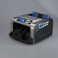 Compteur de billets GR avec double écran LCD, vitesse de 900 pièces/min, capacité du bac de 200 pièces, détection IR