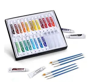 Set di Colori Acrilici Non Tossici all'Ingrosso, 24 Tubetti di Acquerello - Product Image 1