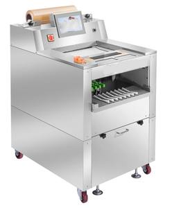 Envoltura de película elástica de mantenimiento fresco semiautomática Vertical de acero inoxidable supermercado centro comercial verduras frutas alimentos frescos pan huevos - Product Image 3