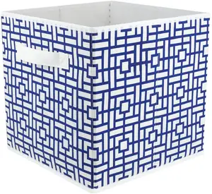 用于托儿所的无纺布可折叠织物篮子可折叠储物容器立方体收纳盒