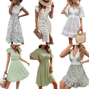 ขายส่งเสื้อผ้า<span class=keywords><strong>ผู้หญิง</strong></span>คุณภาพสูง ราคาถูก ชุดเดรสแฟชั่นสไตล์เรโทรสุดหรู ลายพิมพ์ ชุดลำลองสำหรับ<span class=keywords><strong>ผู้หญิง</strong></span> - Product Image 1