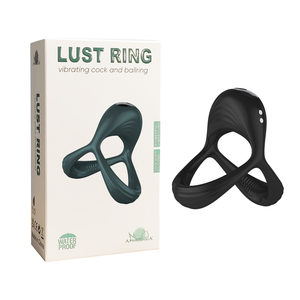 IPX7 impermeabile USB ricaricabile Lust Ring 10 modalità di vibrazione potente in Silicone gallo anello a sfera in verde nero anello pene - Product Image 6