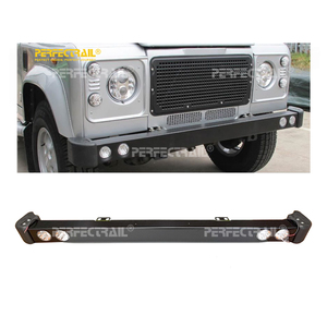 PERFECTRAIL 4x4 Offroad Auto Parts parachoques delantero de acero para Land Rover <span class=keywords><strong>Defender</strong></span> 90 <span class=keywords><strong>110</strong></span> L316 <span class=keywords><strong>TD4</strong></span> 83-16 con luces de circulación diurna - Product Image 1