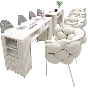 Juego de Mesa y Silla de Manicura de Diseño Moderno y Lujoso, Equipo de Salón con Extractor de Polvo para Salón de Belleza - Product Image 5