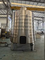 Cuve de fermentation conique pour vin de fruits 8000L avec serpentin de refroidissement