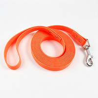 Laisse longue pour chien imperméable personnalisée, recouverte de PVC, avec clip pivotant pour la promenade, la randonnée et le camping