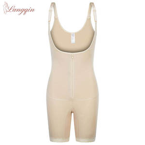 Body gainant amincissant et respirant en spandex pour femme grande taille, avec effet ventre plat, rehausseur de fesses, taille XL, crochets et dentelle - Product Image 4