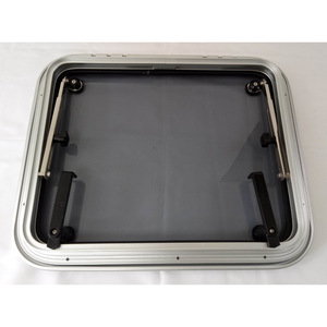 Couverture de trappe en aluminium, fenêtre de ventilation rectangulaire en acier et verre pour bateau, marine, camping-car, rénovation et amélioration - Product Image 5