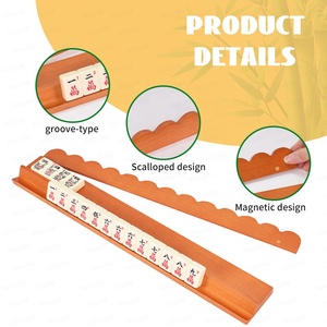 ชั้นวางไพ่มาจองไม้เนื้อแข็งสีน้ำตาล ดีไซน์หรูหรา<span class=keywords><strong>ท</strong></span>ันสมัย พร้อมตัวดันไพ่แบบพกพา สำหรับความบันเ<span class=keywords><strong>ท</strong></span>ิงในการตั้งแคมป์ - Product Image 3