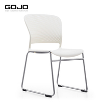 Chaise de bureau ergonomique moderne en métal et plastique nylon Chaise de salle de réunion et d'entraînement simple empilable et bon marché pour le bureau