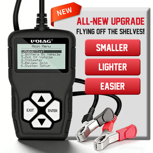Testeur de batterie UDIAG avec écran LCD, analyseur de moteur CCA AGM, IEC/EN61010-1 pour détecteur de batterie de voiture portable 12V, tous les modèles de voitures - Product Image 1
