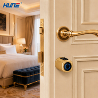 Serrure cylindrique électronique intelligente sans clé en alliage anti-effraction avec empreinte digitale et code temporaire, profil européen réglable pour porte en bois de maison/chambre