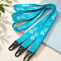 Lanière personnalisée en polyester avec crochet métallique pour badge d'identification, événements sportifs et promotions
