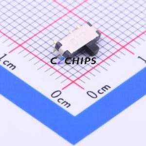 MSS3-Q-T/R Slide Switch SMD Switch Single Pole Double Throw Rectangle Pin Header SMD Tab Horizontal Mount - Product Image 1