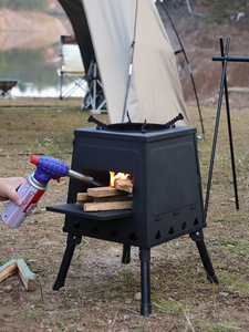 Réchaud d'extérieur noir durable pour le <span class=keywords><strong>camping</strong></span> avec revêtement haute température - Product Image 5