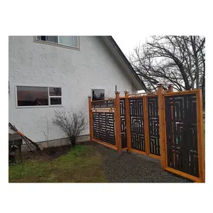 Pannello di recinzione per balaustra tagliato al Laser decorativo e schermi per la Privacy del giardino in metallo