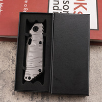 Trendiges D2-Stahl Klappmesser mit TC4 Titanlegierungsgriff EDC Outdoor-Campingmesser mit Keramikkugellager