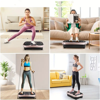 Plate-forme de vibration du corps entier de massage Crazy Fit matériel ABS à usage domestique Machines Plaque de vibration à direction verticale