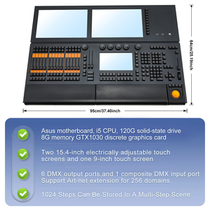 Console di Controllo Luci da <span class=keywords><strong>Palco</strong></span> MA2 Dual Screen (Versione PC) RGB LED DMX512, Proiettore Dimmerabile IP33 - Product Image 2