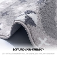 Tapis de bain personnalisé en polyester doux et moelleux, à poils longs, à séchage rapide, antidérapant, super absorbant, lavable, pour la salle de bain