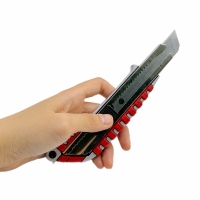 Couteau utilitaire à lame tranchante en acier au carbone robuste de 18mm de large avec lames rétractables coupe-boîte de bricolage pour cartons