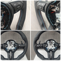 Volant en cuir noir M Sport pour l'intérieur automobile, compatible avec BMW F10 F30 F31 F32 F20 E92 E60 X6 E71 X5 E70 M3 M4 M5 M6