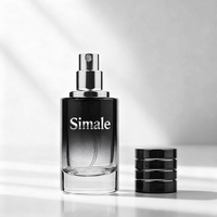 Vente en gros de flacons de parfum en verre cylindrique mat élégants de 30 ml, 50 ml, 100 ml avec gravure personnalisée, boîte d'emballage de luxe