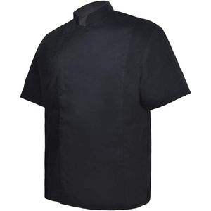 2025 Chaqueta de chef negra unisex Abrigo de hombre con paneles laterales de malla - Product Image 2