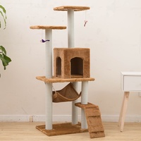 Arbre à chat multi-niveaux avec condo, hamac, rampe, griffoir en sisal et maison de jeu pour chats et chatons